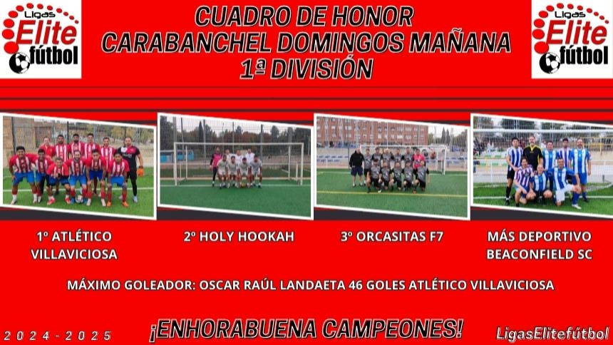 CUADRO DE HONOR. CARABANCHEL DOMINGO MAÑANA 1ª DIVISIÓN
